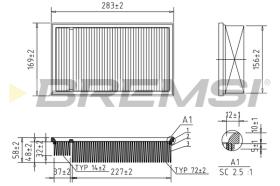 BREMSI FA1704 - FILTRO DE AIRE NISSAN