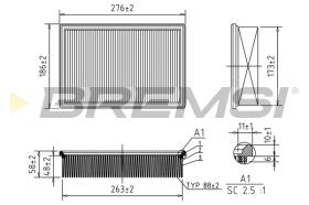 BREMSI FA2002 - FILTRO DE AIRE SEAT