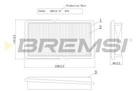 BREMSI FA2023 - FILTRO DE AIRE HONDA, ROVER