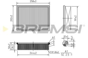 BREMSI FA2040 - FILTRO DE AIRE LAND ROVER