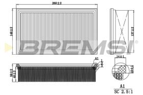 BREMSI FA2041 - FILTRO DE AIRE FORD