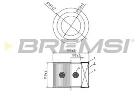 BREMSI FA2043 - FILTRO DE AIRE TOYOTA, VW