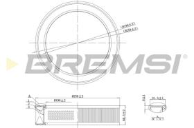 BREMSI FA2068 - FILTRO DE AIRE MITSUBISHI, HYUNDAI