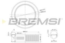 BREMSI FA2072 - FILTRO DE AIRE MERCEDES-BENZ