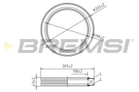 BREMSI FA2079 - FILTRO DE AIRE ROVER, HONDA, SUZUKI