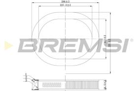 BREMSI FA2080 - FILTRO DE AIRE MAZDA