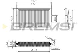 BREMSI FA2085 - FILTRO DE AIRE FIAT