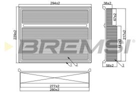 BREMSI FA2086 - FILTRO DE AIRE MERCEDES-BENZ