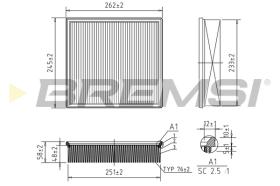 BREMSI FA2088 - FILTRO DE AIRE OPEL