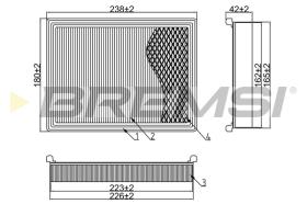 BREMSI FA2098 - FILTRO DE AIRE OPEL