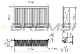 BREMSI FA2101 - FILTRO DE AIRE MERCEDES-BENZ