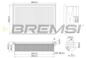 BREMSI FA2104 - FILTRO DE AIRE FORD