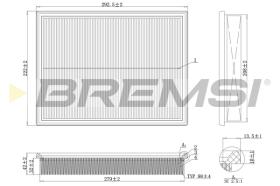 BREMSI FA2105 - FILTRO DE AIRE OPEL