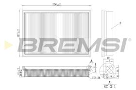 BREMSI FA2115 - FILTRO DE AIRE MAZDA