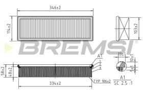 BREMSI FA2119 - FILTRO DE AIRE RENAULT