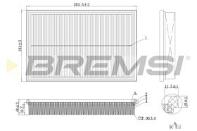 BREMSI FA2120 - FILTRO DE AIRE OPEL