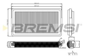 BREMSI FA2126 - FILTRO DE AIRE BMW, INNOCENTI, ZASTAVA