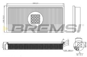 BREMSI FA2129 - FILTRO DE AIRE FORD