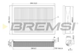 BREMSI FA2130 - FILTRO DE AIRE FORD, HYUNDAI, MAZDA