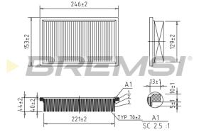 BREMSI FA2135 - FILTRO DE AIRE PIAGGIO, DAIHATSU