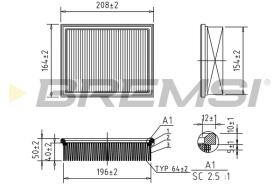 BREMSI FA2136 - FILTRO DE AIRE INNOCENTI, DAIHATSU