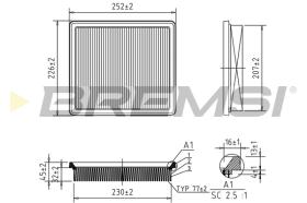 BREMSI FA2145 - FILTRO DE AIRE OPEL