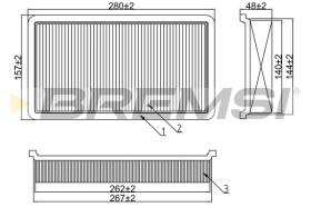 BREMSI FA2151 - FILTRO DE AIRE FORD