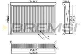 BREMSI FA2162 - FILTRO DE AIRE FIAT