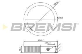 BREMSI FA2167 - FILTRO DE AIRE NISSAN