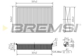 BREMSI FA2169 - FILTRO DE AIRE VOLVO