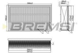 BREMSI FA2178 - FILTRO DE AIRE AUDI