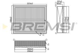 BREMSI FA2179 - FILTRO DE AIRE OPEL