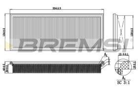 BREMSI FA2192 - FILTRO DE AIRE FIAT, FORD, VW, PININFARINA