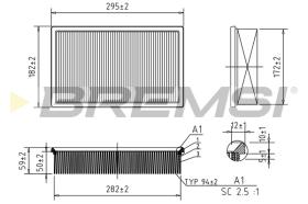 BREMSI FA2319 - FILTRO DE AIRE BMW, WIESMANN, ROLLS-ROYCE