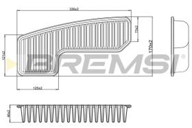 BREMSI FA2326 - FILTRO DE AIRE TOYOTA, LEXUS