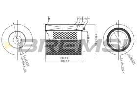 BREMSI FA2328 - FILTRO DE AIRE TOYOTA, BEDFORD, ISUZU