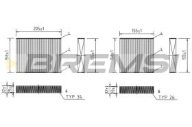 BREMSI FC0070 - FILTRO HABITACULO PEUGEOT, CITROEN, DS