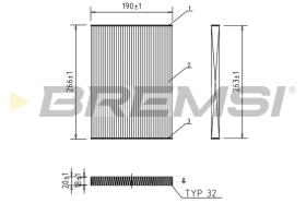 BREMSI FC0076 - FILTRO HABITACULO NISSAN