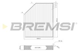 BREMSI FC0406C - FILTRO HABITACULO AUDI, PORSCHE