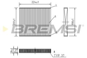 BREMSI FC0418 - FILTRO HABITACULO HYUNDAI