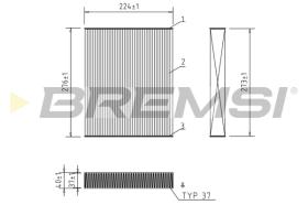 BREMSI FC0422 - FILTRO HABITACULO FORD