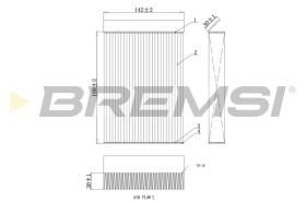 BREMSI FC0435 - FILTRO HABITACULO OPEL, SUZUKI