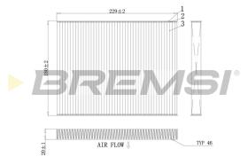 BREMSI FC0443 - FILTRO HABITACULO KIA, HYUNDAI