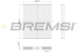 BREMSI FC0451 - FILTRO HABITACULO KIA, HYUNDAI