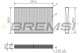 BREMSI FC0484 - FILTRO HABITACULO OPEL, ALPINA