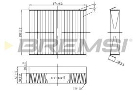 BREMSI FC0490 - FILTRO HABITACULO ALFA ROMEO