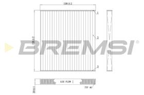 BREMSI FC0498 - FILTRO HABITACULO TOYOTA