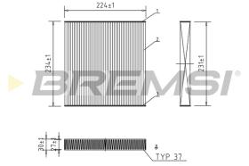 BREMSI FC0849 - FILTRO HABITACULO HONDA