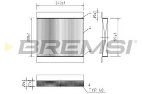 BREMSI FC0854 - FILTRO HABITACULO HONDA