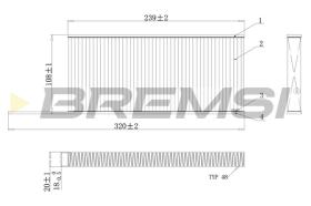 BREMSI FC0863 - FILTRO HABITACULO MERCEDES-BENZ, RENAULT